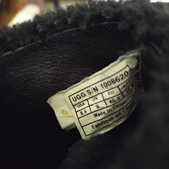 UGG Boots Analise Ankle Boot Women's 9.5 Suede Upper Sheepskin Block Heel Black - Picture 5 of 13